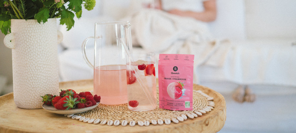 eau aromatisée fraise