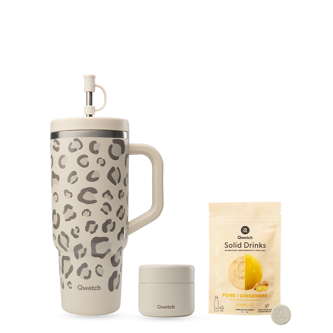 Solid Drinks & Routine Box Kit & Wild Sable Travel Cup - Qwetch