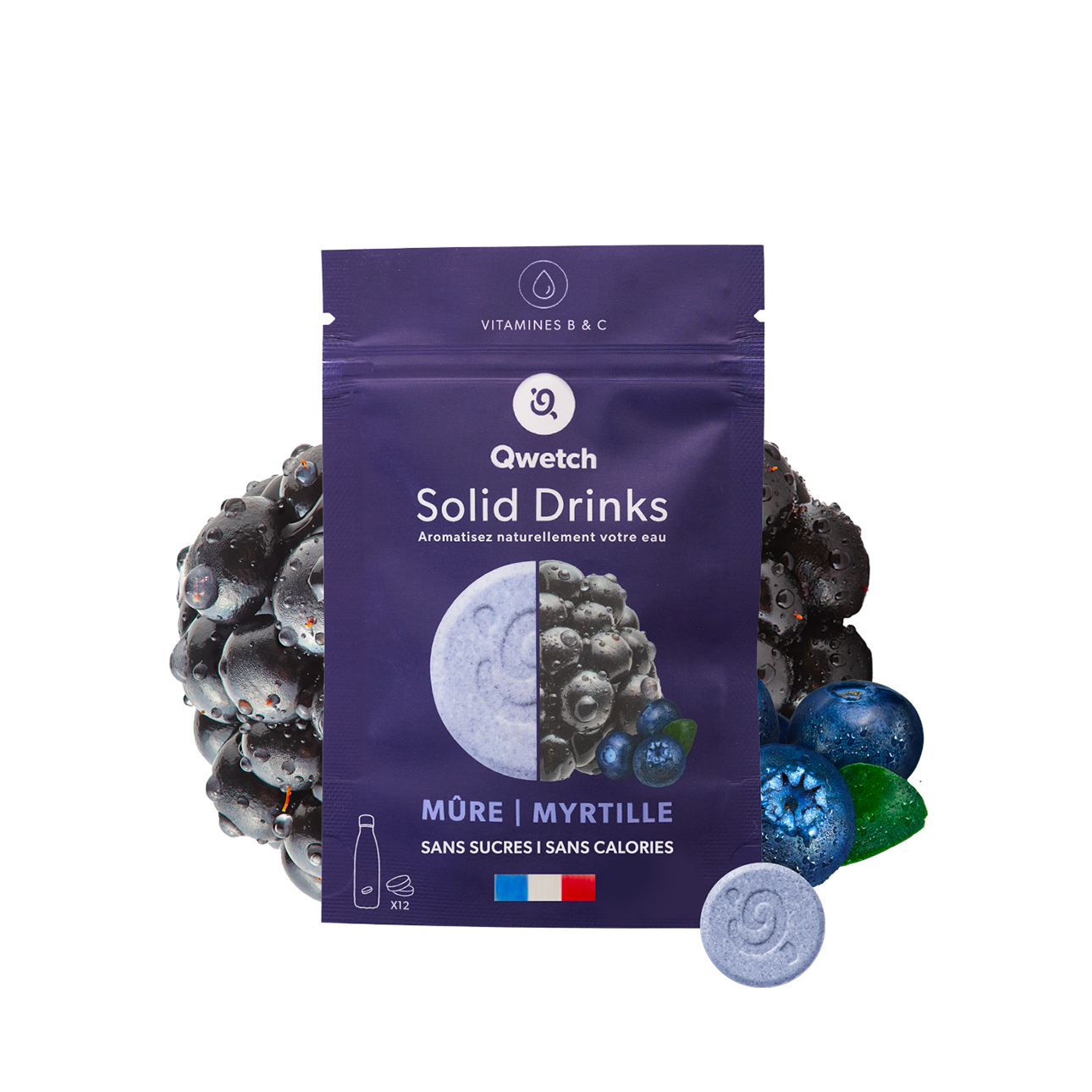 Solid Drinks Blackberry & Blueberry - Qwetch