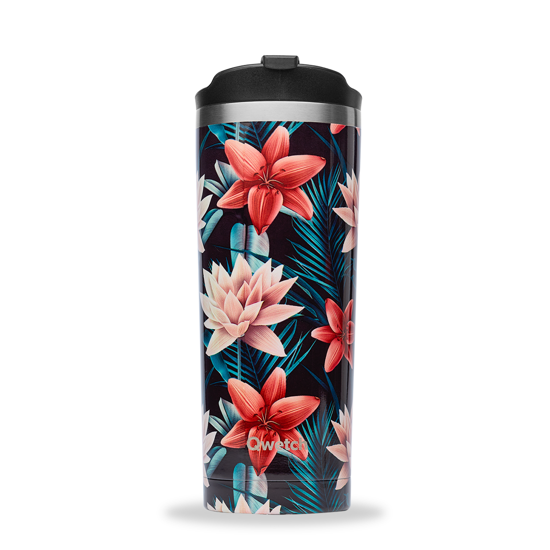 Travel Mug Isotherme Tropical Noir Qwetch