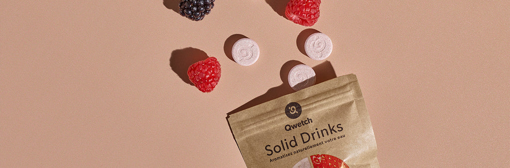 Minimize your impact with Qwetch Solid Drinks