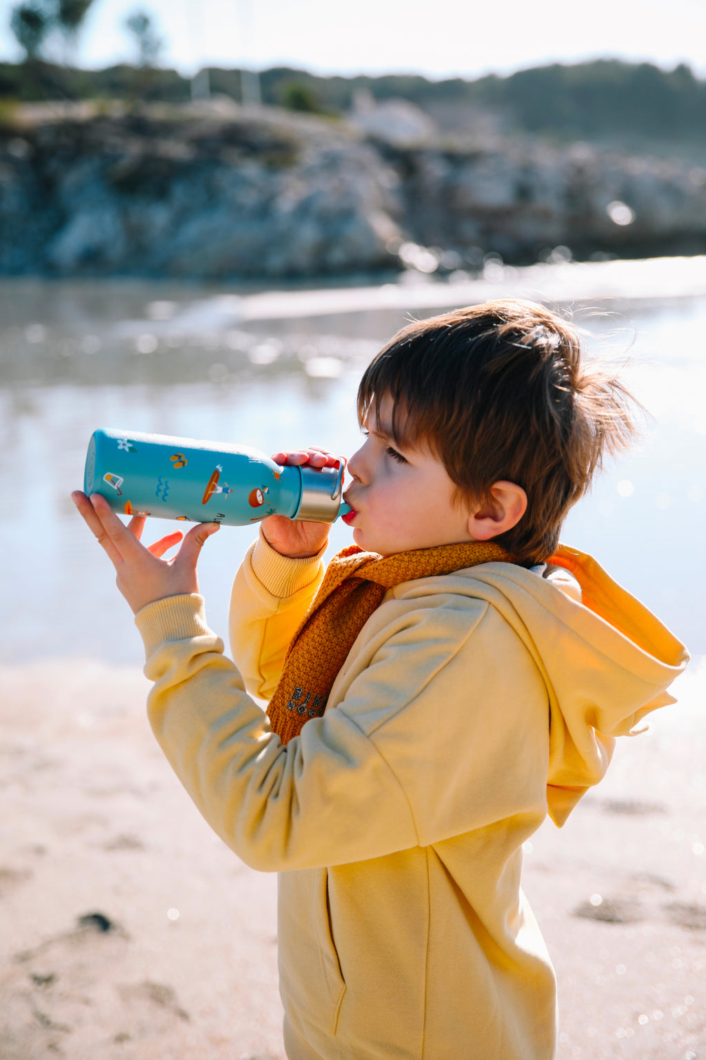 Isotherme Flasche Kinder Honolulu Blau