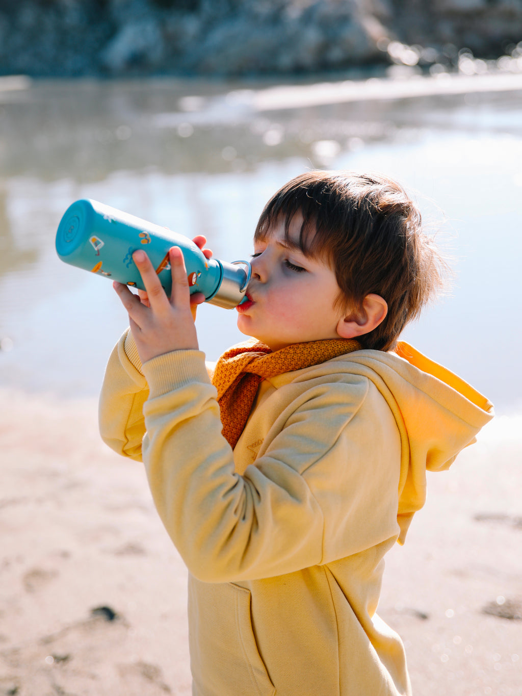 Kids Insulated Bottle - Blue Lid