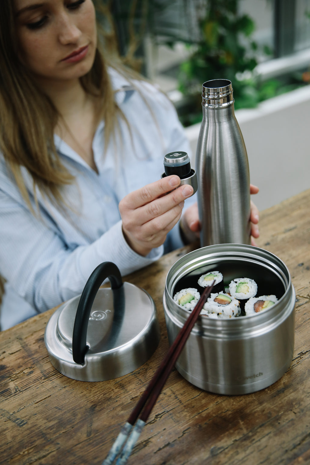 Isotherme Lunchbox handgriff - Edelstahl