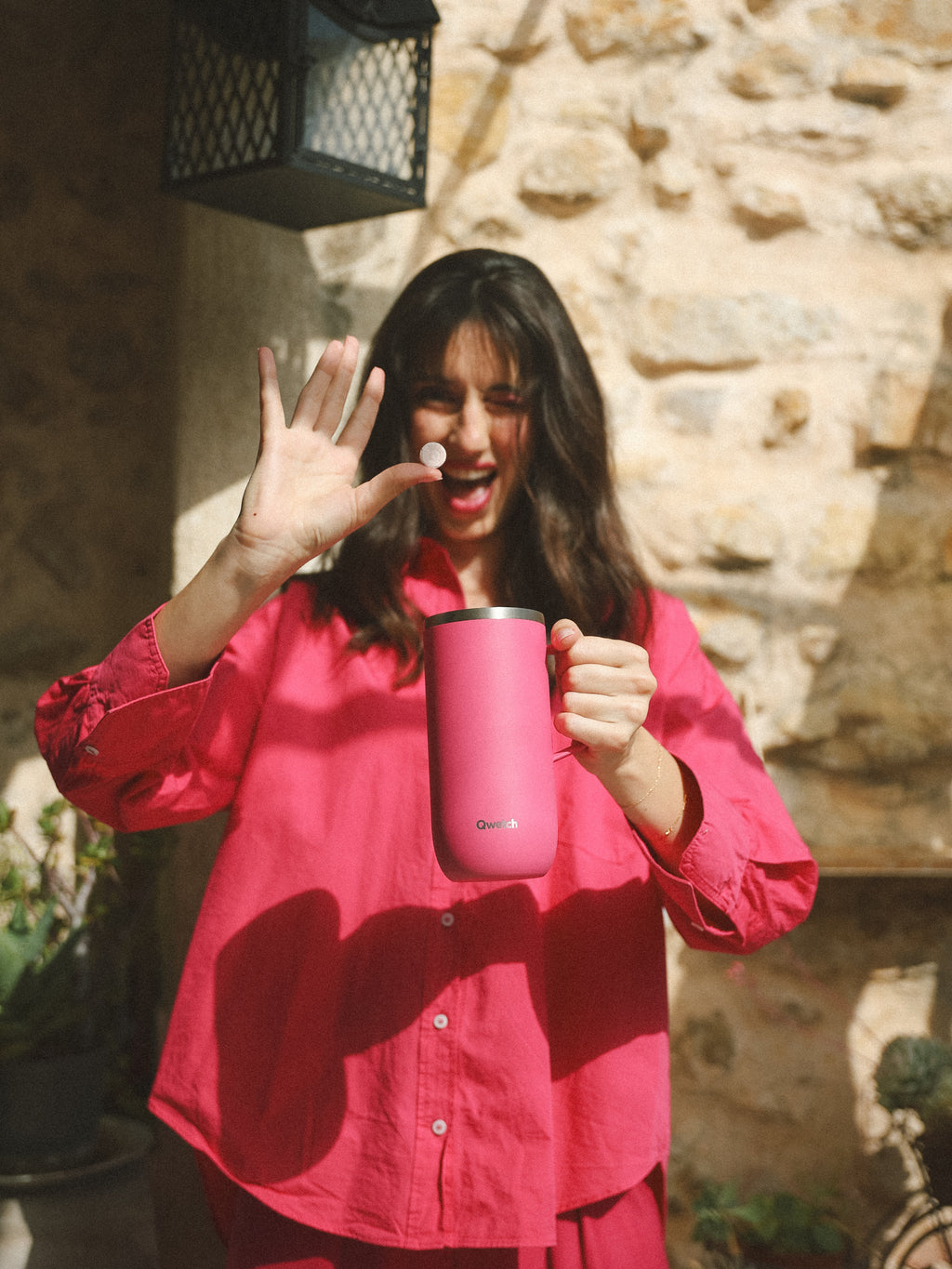 Cold Cup isotérmica con asa - Pop Magenta