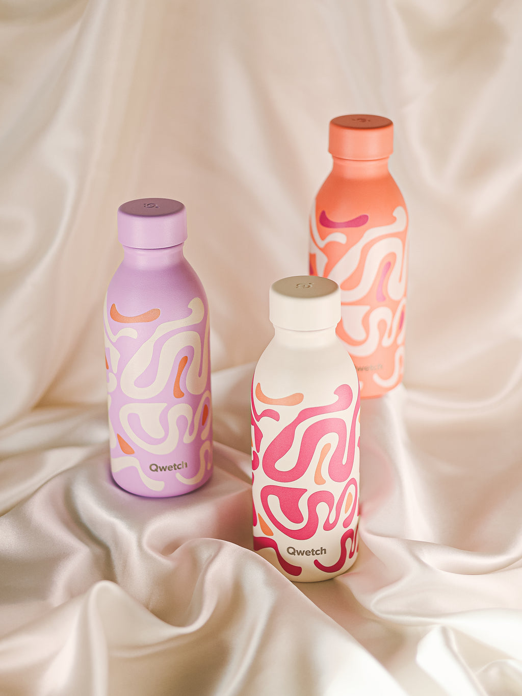 Isotherme Flasche - Icon Waves Peach