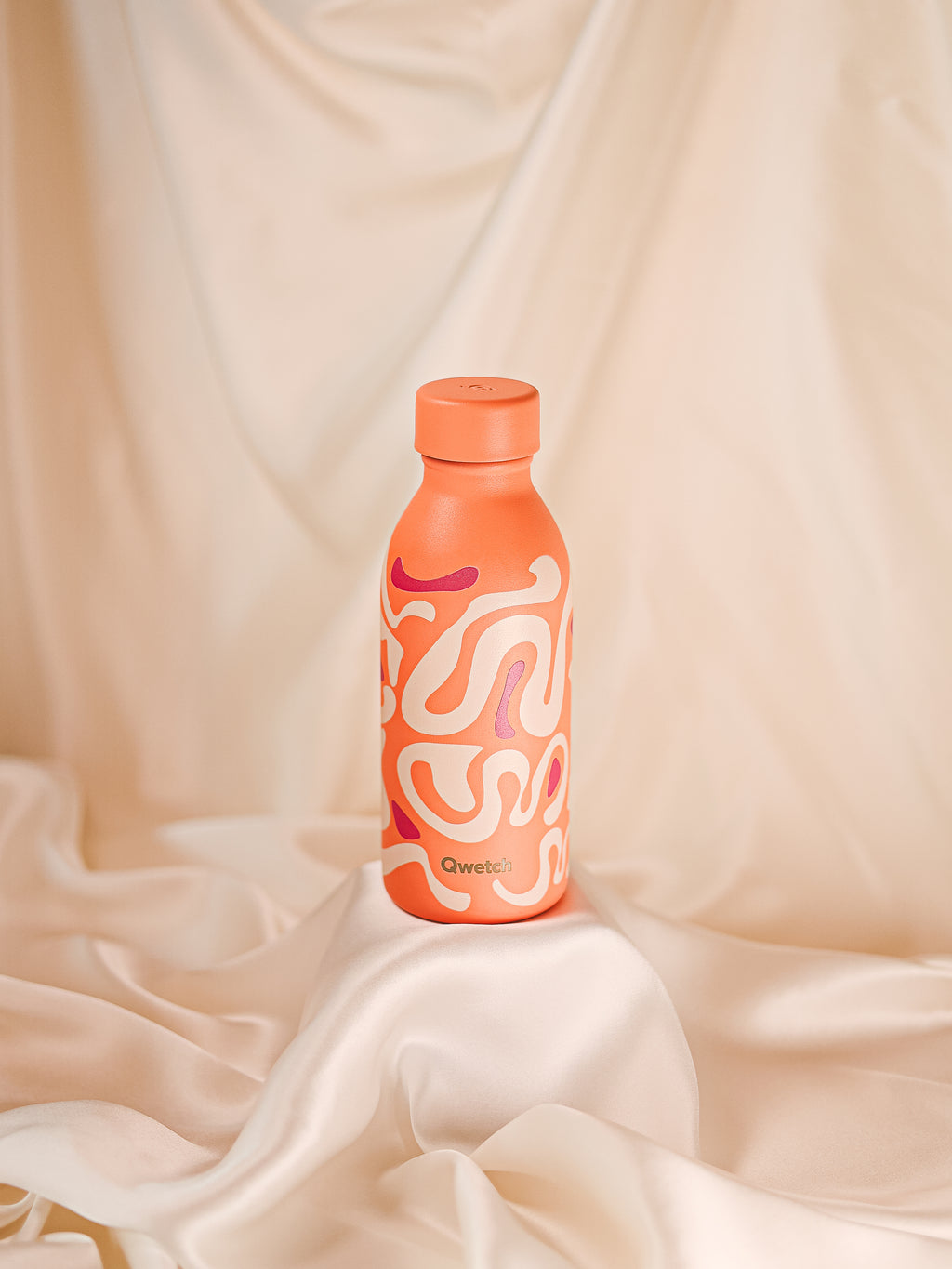 Isotherme Flasche - Icon Waves Peach
