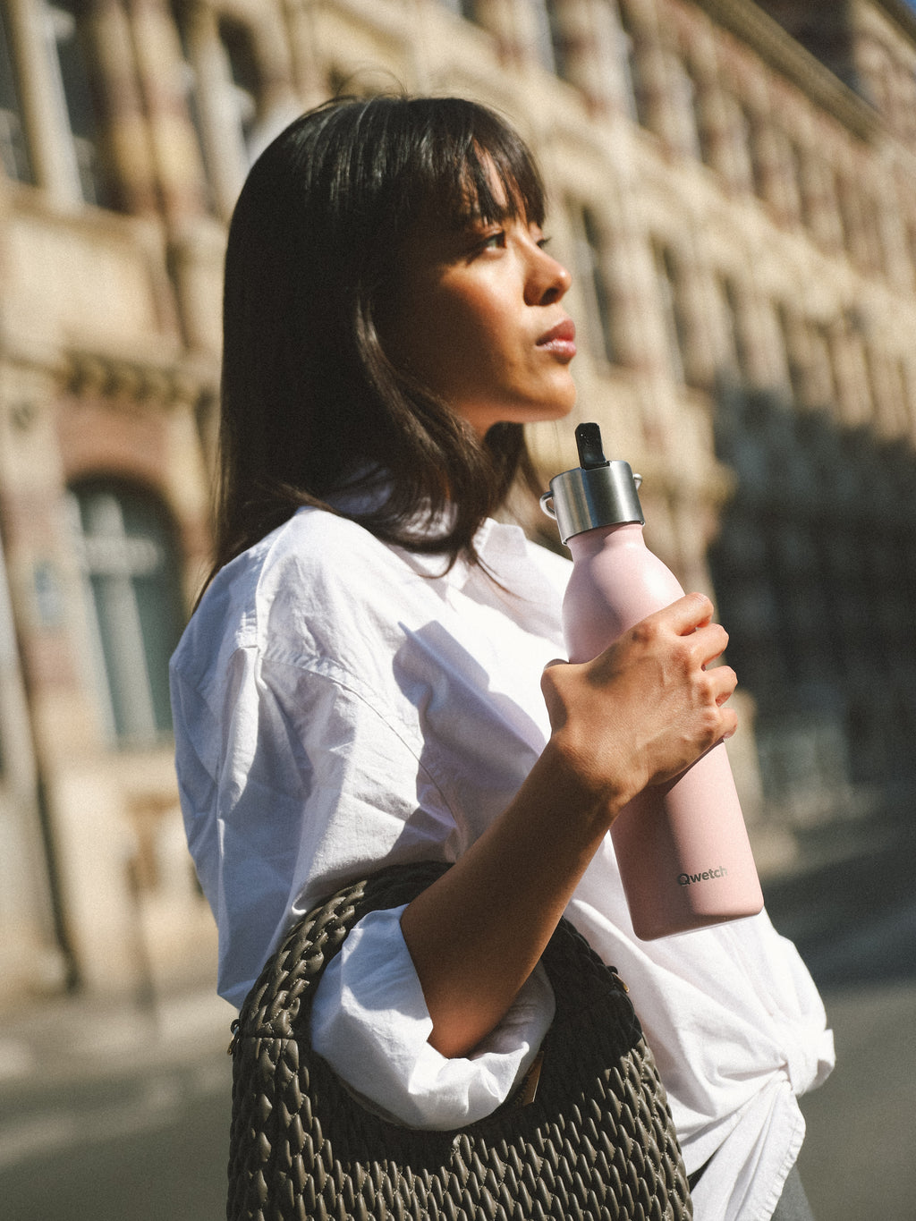Isotherme Flasche - Active Pastel Rosa Sportdeckel
