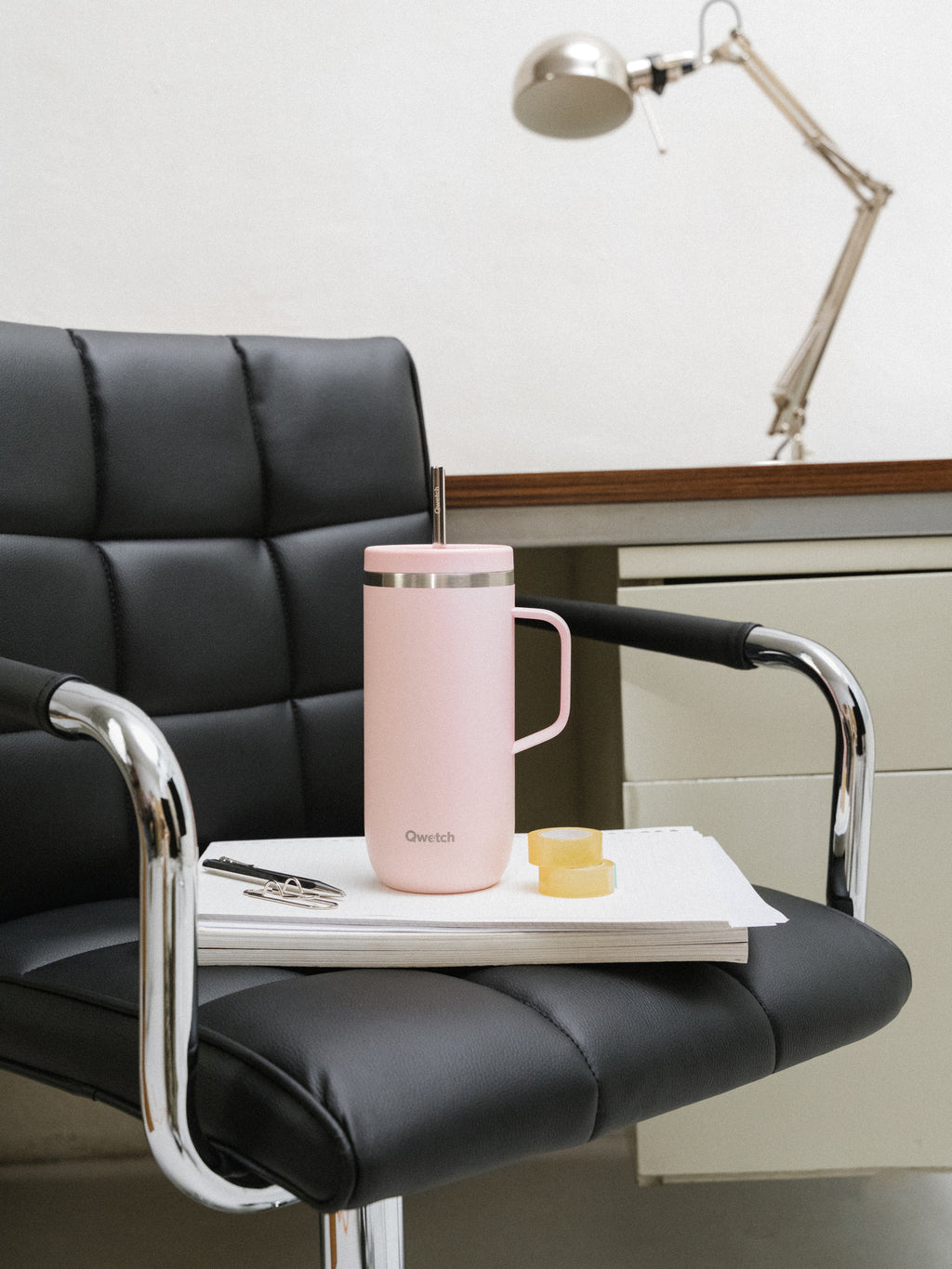 Isotherme Cold Cup mit Henkel - Pastel Rosa