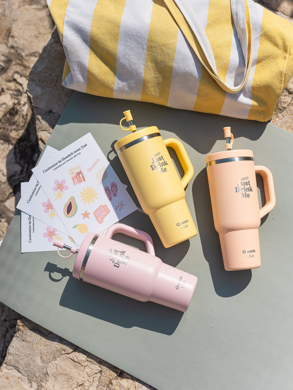 Travel Cup & Stickers x Juste Zoé - Abricot