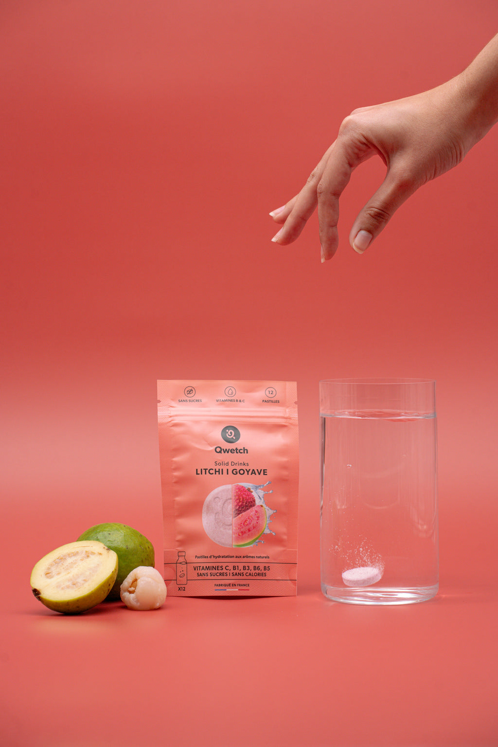Bundle Solid Drinks Lychee Guava & Travel Cup Pastel Pink - Qwetch