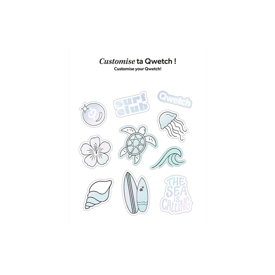 Limited Edition sticker sheet - Shellfish Pastel Blue