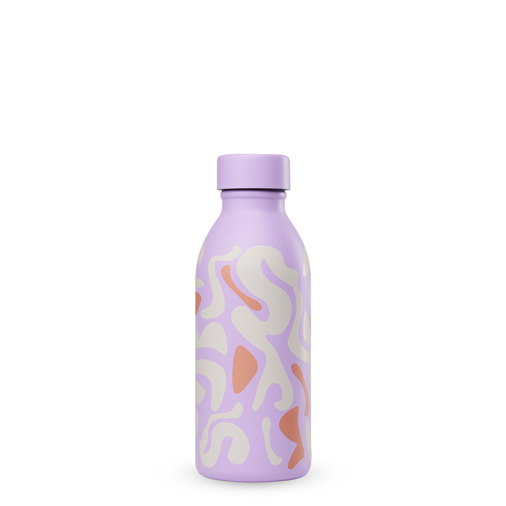 Isotherme Flasche - Icon Waves Lavendel