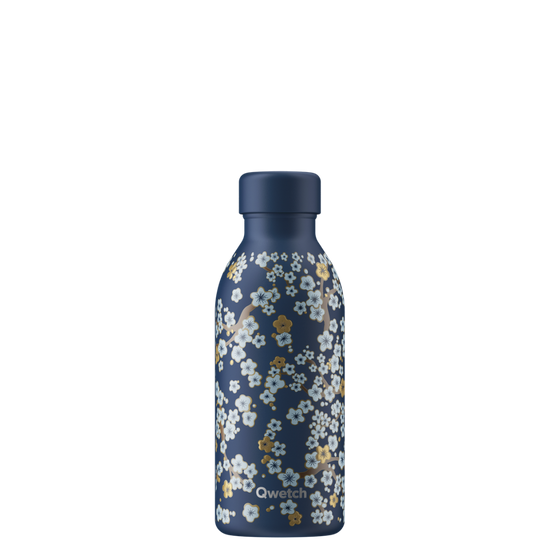 Bouteille isotherme - Icon Flowers Bleu Nuit