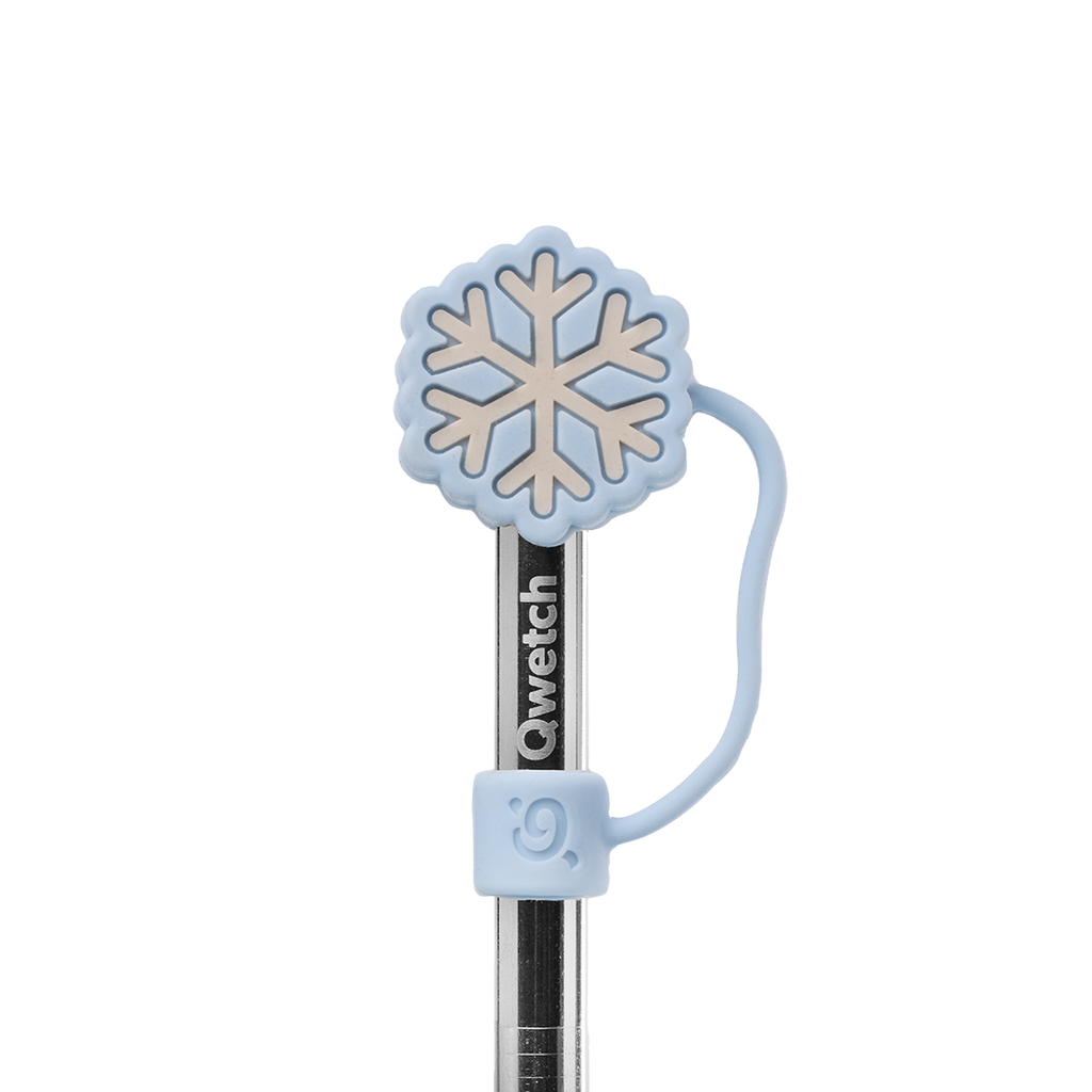 Strohhalm-Aufsätze Flocke - Pastel Blau