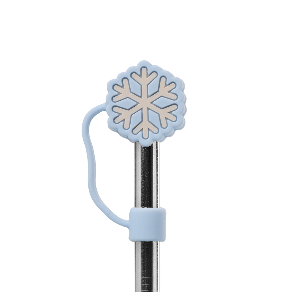 Strohhalm-Aufsätze Flocke - Pastel Blau