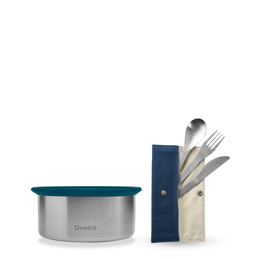 Set de couverts Granite Bleu - Kit Boîte Traiteur Bleu