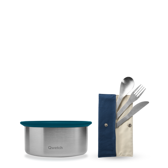 Besteckset Granitblau - Kit Catering-Box Blau