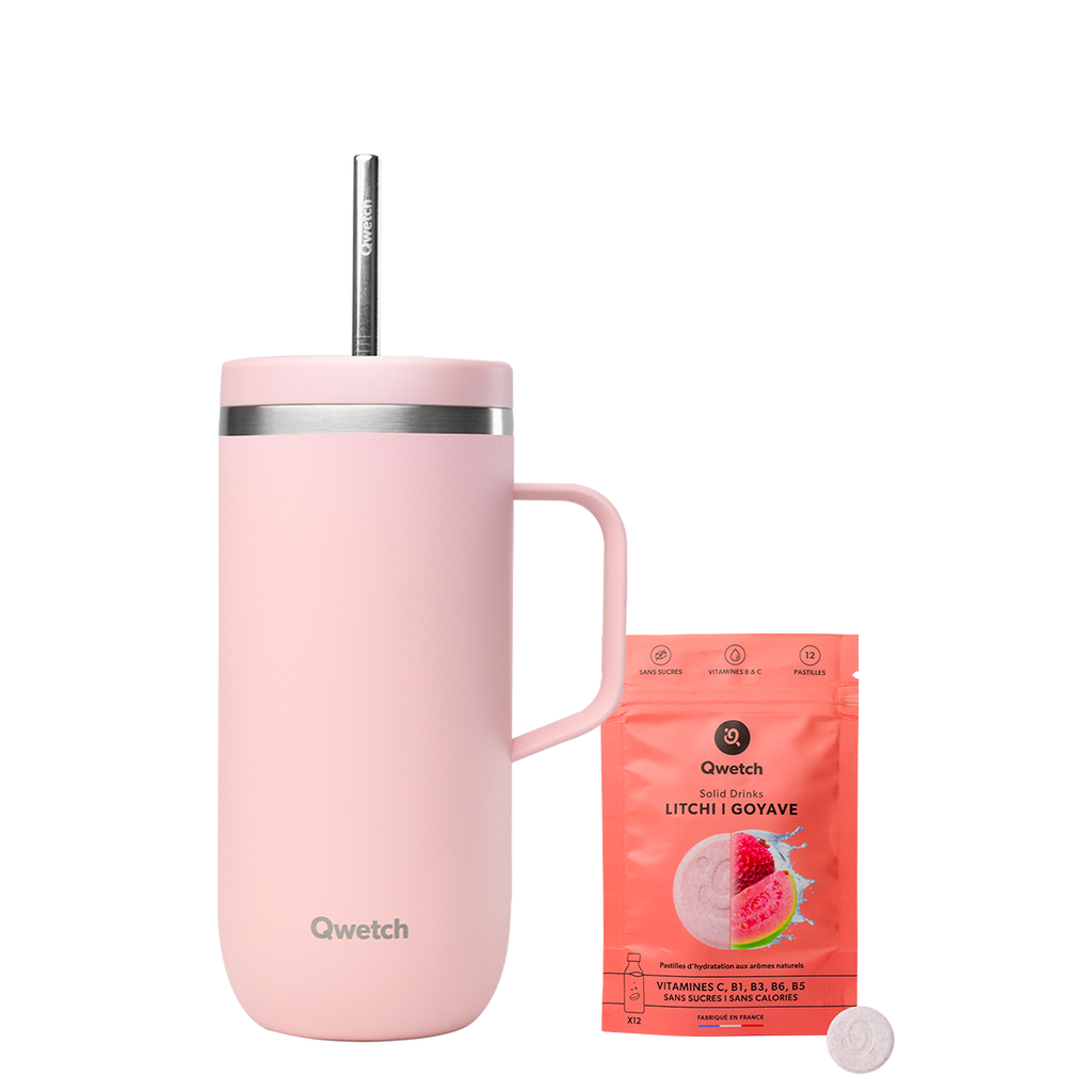 Kit Solid Drinks Litchi Goyave - Cold Cup Pastel Rose