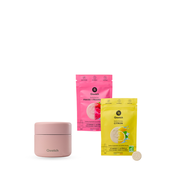 Bundle Solid Drinks Erdbeere Himbeere & Zitrone - Routine-Box Pastell Rosa