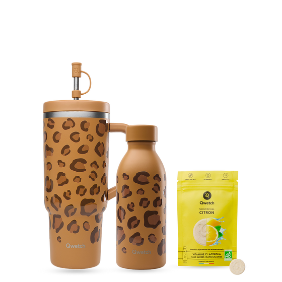 Kit Solid Drinks Citron - Travel Cup & Bouteille Icon Wild Camel