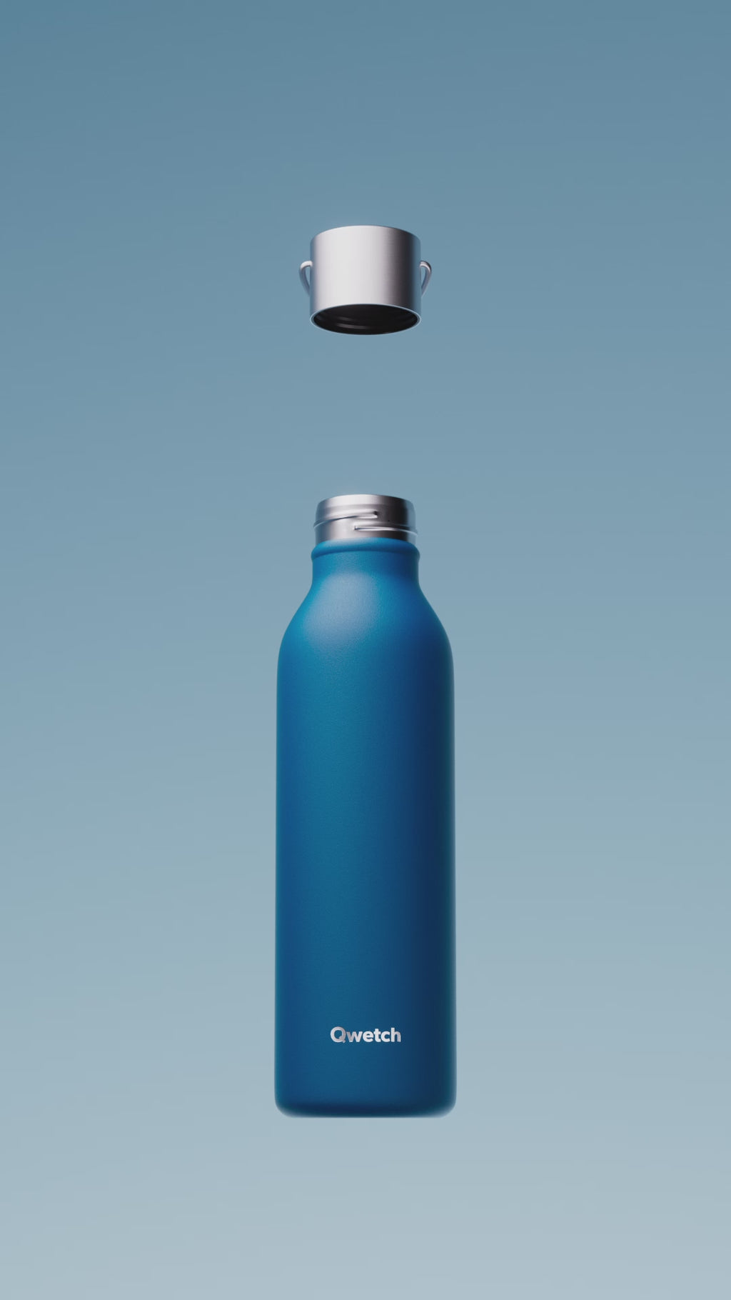 Isotherme Flasche - Serie Sport Grau