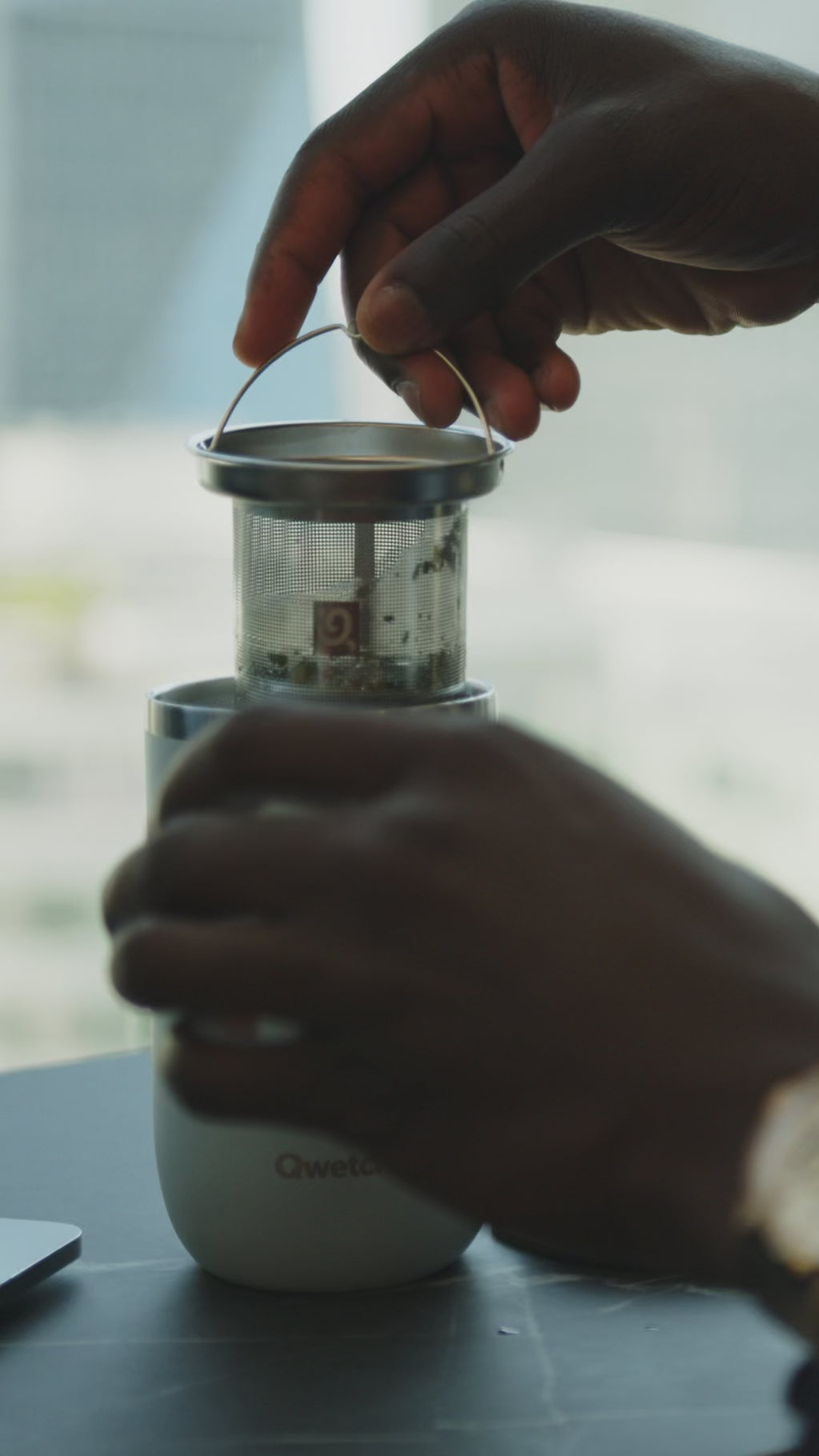 Mug Tisanière isotherme - Matt Marine