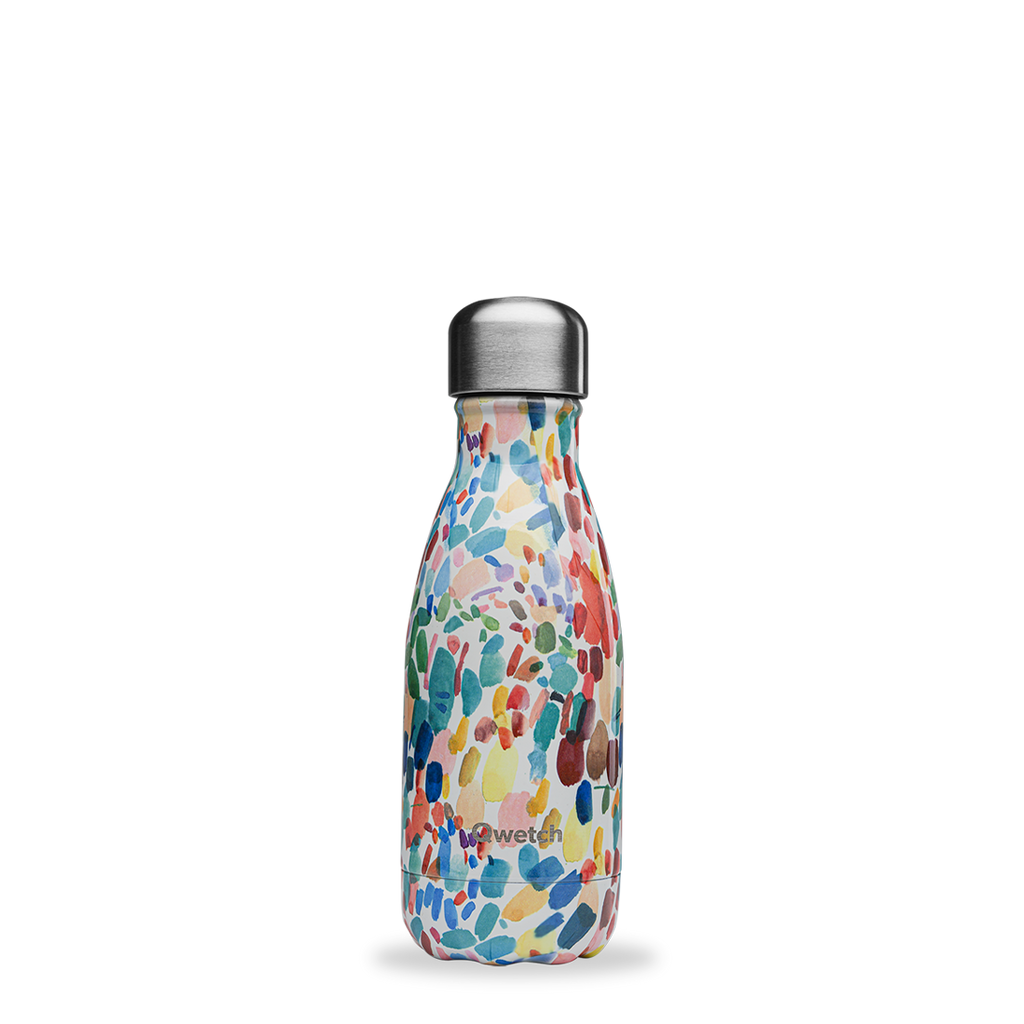 Qwetch Bouteille Isotherme Originals Arty 260 Ml - 24h Froid 12h Chaud - Inox Sans BPA