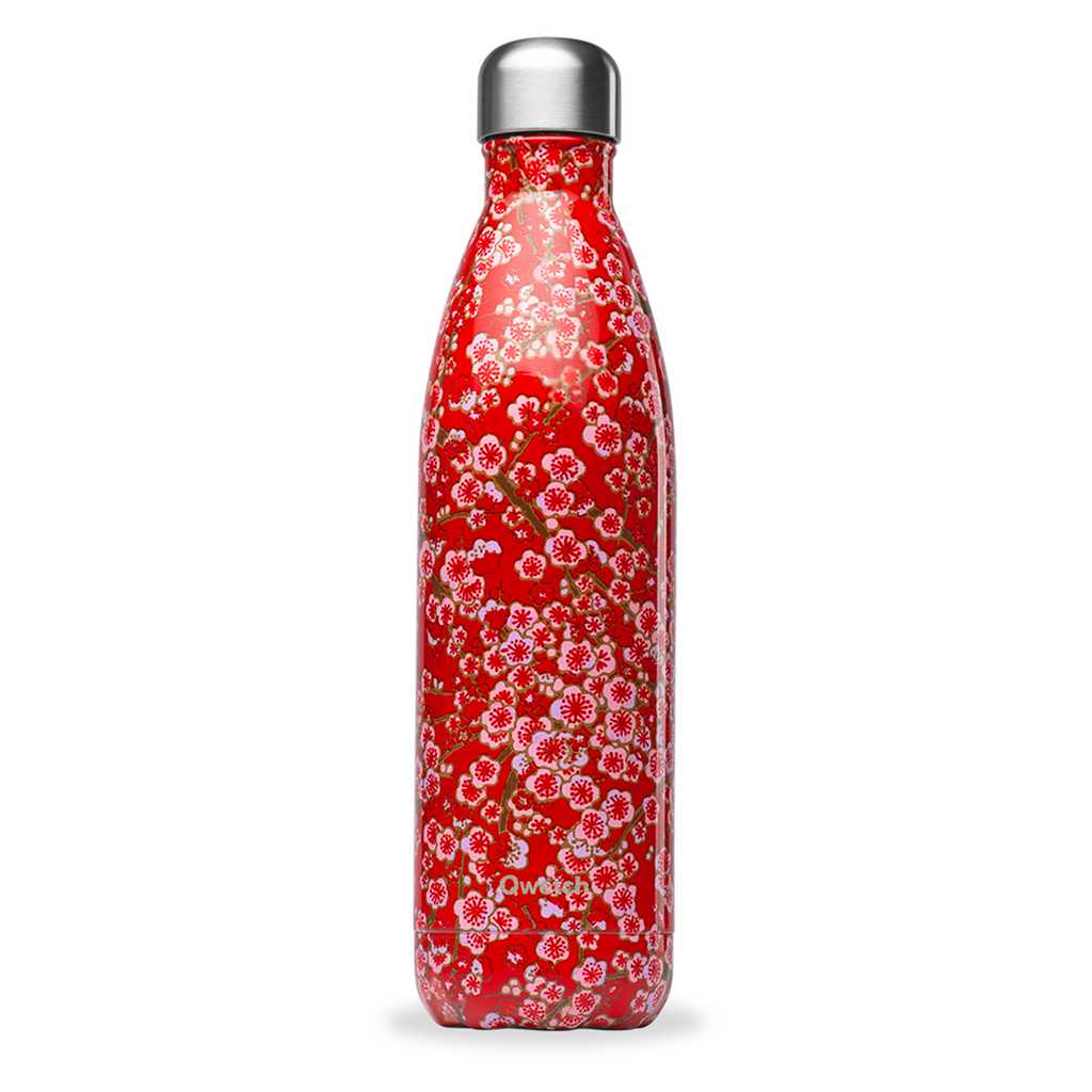 Isotherme Flasche - Originals rote Blumen
