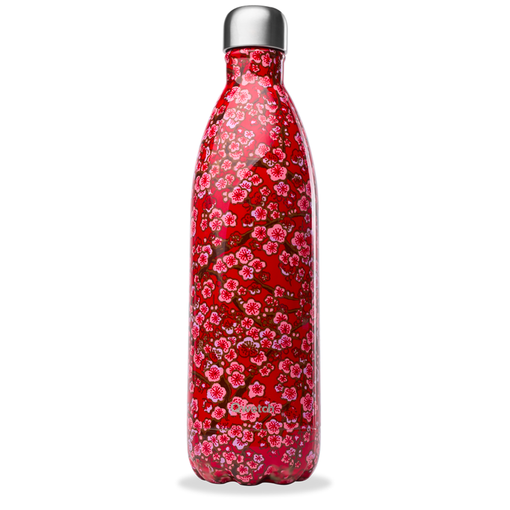 Bouteille isotherme FLOWERS rouge 260 ml QWETCH - Ambiance & Styles