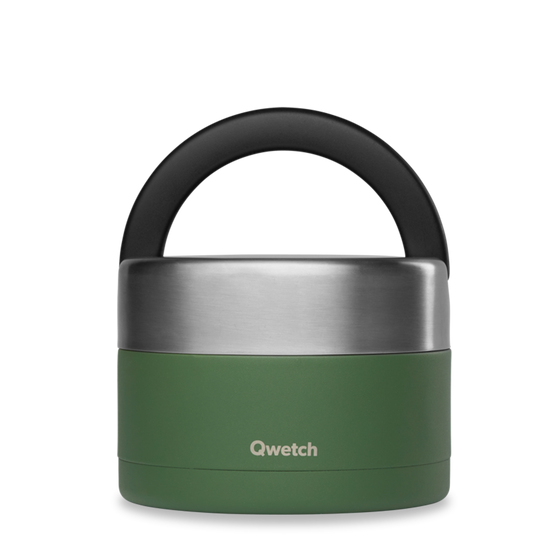 Boîte repas poignée isotherme - Granite Kaki