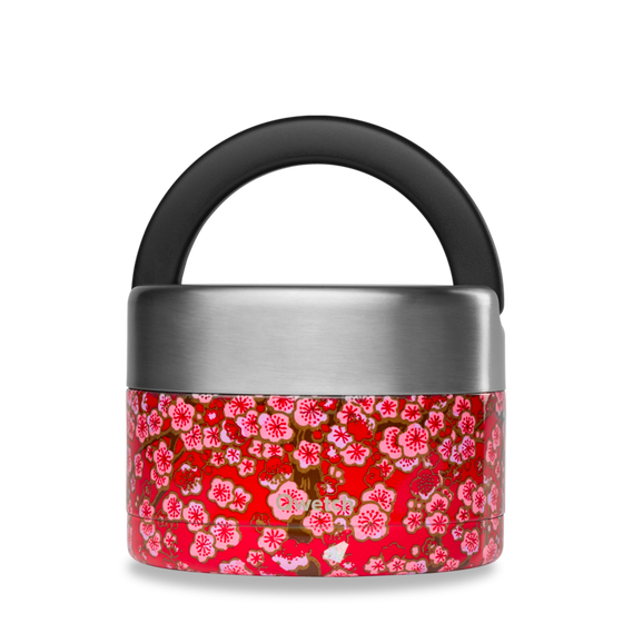 Boîte repas poignée isotherme - Flowers Rouge