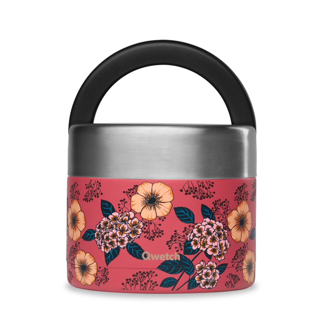 QWETCH - Bento Isotherme Wood 850ml - Lunchbox à Compartiments Inox - 4h Chaud et 6h Froid QWETCH - Bento Isotherme Wood 850ml - Lunchbox à Compartiments Inox - 4h Chaud et 6h Froid